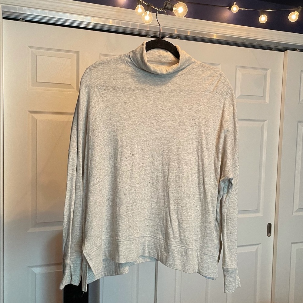 Madewell Studio turtleneck in Heather Cloud - Picture 11 of 16